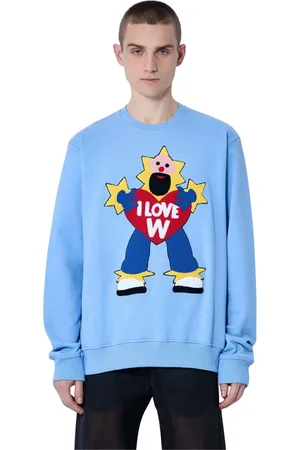WALTER VAN BEIRENDONCK Herren, Sweatshirts & Hoodies, Blau, LGröße: