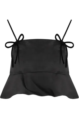 Ganni Damen, Oberteile, Schwarzk, SGröße: