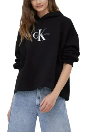Calvin Klein Damen, Sweatshirts & Hoodies, Schwarzk, SGröße: