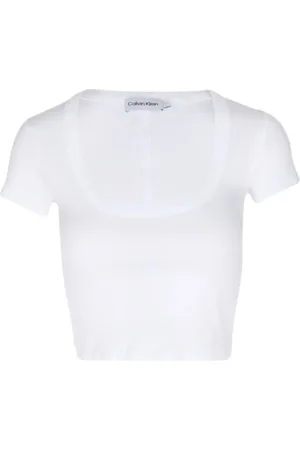 Calvin Klein Damen, Oberteile, Weiß, SGröße: