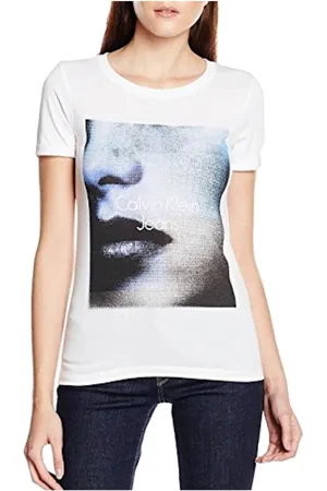 Calvin Klein Damen, Oberteile, Weiß, MGröße: