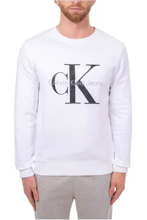 Calvin Klein Herren, Sweatshirts & Hoodies, Weiß, LGröße: