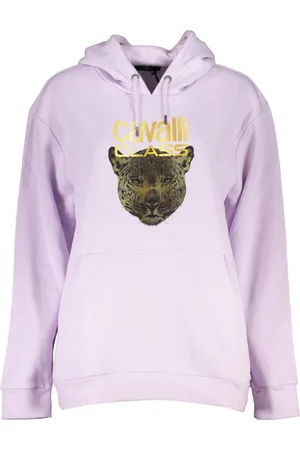Roberto Cavalli Damen, Sweatshirts & Hoodies, Lila, 2XLGröße: