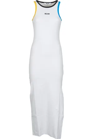 Msgm Damen, Kleider, Weiß, SGröße: