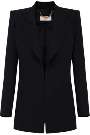 Elisabetta Franchi Damen, Jacken, Schwarzk, MGröße: