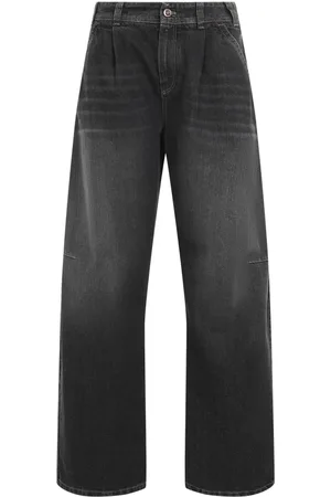 Brunello Cucinelli Damen, Jeans, Schwarzk, SGröße: