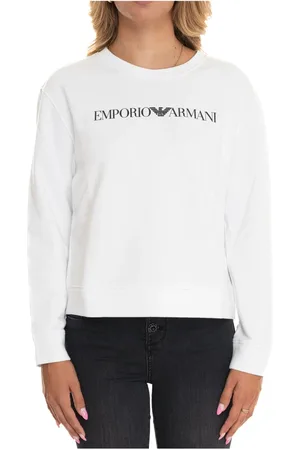Emporio Armani Damen, Sweatshirts & Hoodies, Weiß, MGröße: