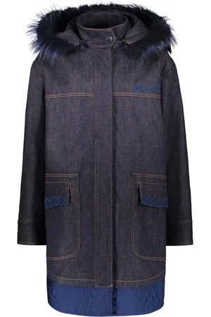 Fendi Damen, Mäntel, Blau, SGröße: