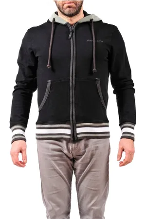 Emporio Armani Herren, Sweatshirts & Hoodies, Schwarzk, SGröße:
