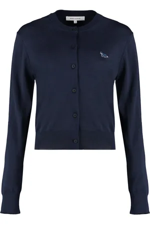 Maison Kitsuné Damen, Strickwaren, Blau, LGröße: