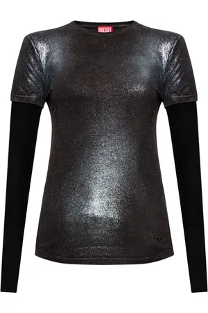 Diesel Damen, Oberteile, Schwarzk, 2XSGröße:
