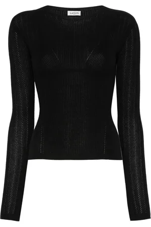 Lanvin Damen, Oberteile, Schwarzk, SGröße: