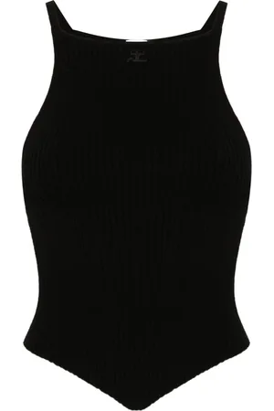 Courrèges Damen, Oberteile, Schwarzk, LGröße: