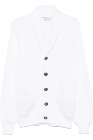 Brunello Cucinelli Herren, Strickwaren, Weiß, 2XLGröße: