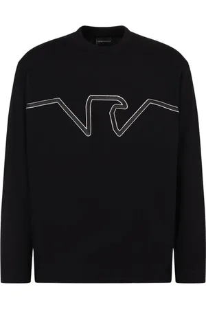 Emporio Armani Herren, Sweatshirts & Hoodies, Schwarzk, LGröße: