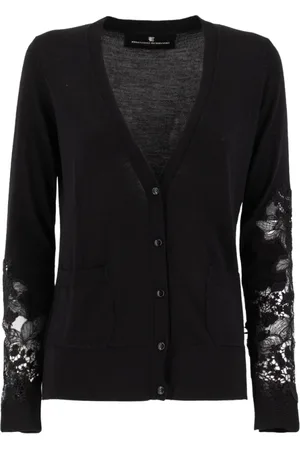 ERMANNO SCERVINO Damen, Strickwaren, Schwarzk, SGröße: