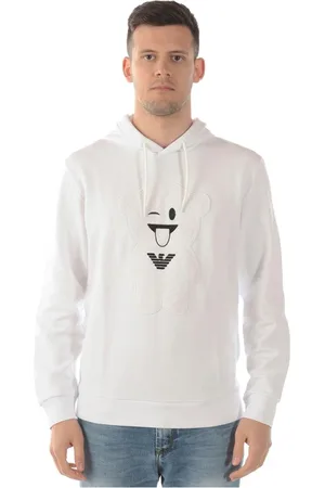 Emporio Armani Herren, Sweatshirts & Hoodies, Weiß, MGröße: