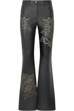 Roberto Cavalli Damen, Hosen, Schwarzk, MGröße: