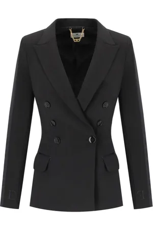 Elisabetta Franchi Damen, Jacken, Schwarzk, LGröße: