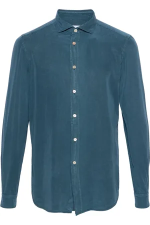 Boglioli Herren, Shirts, Blau, 4XLGröße:
