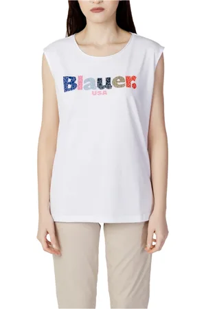 Blauer Damen, Oberteile, Weiß, 2XLGröße: