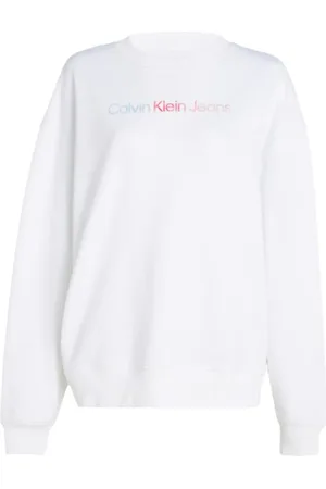 Calvin Klein Damen, Sweatshirts & Hoodies, Weiß, SGröße: