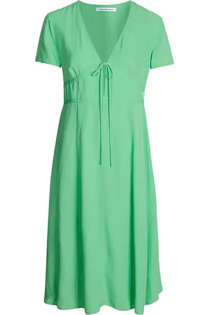 Calvin Klein Damen, Kleider, Grün, SGröße: