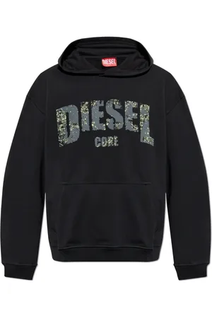Diesel Herren, Sweatshirts & Hoodies, Schwarzk, MGröße: