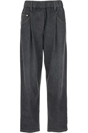 Brunello Cucinelli Damen, Jeans, Grau, LGröße: