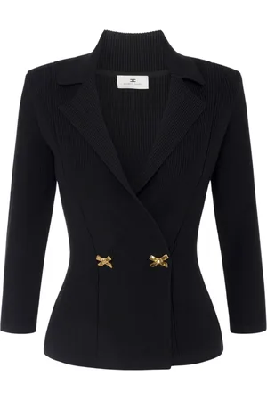 Elisabetta Franchi Damen, Jacken, Schwarzk, XLGröße: