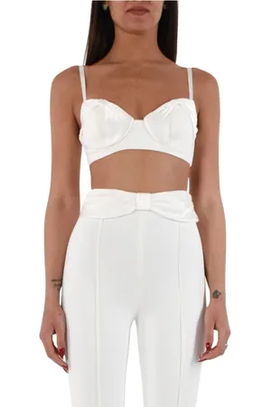 Elisabetta Franchi Damen, Oberteile, Weiß, 2XLGröße: