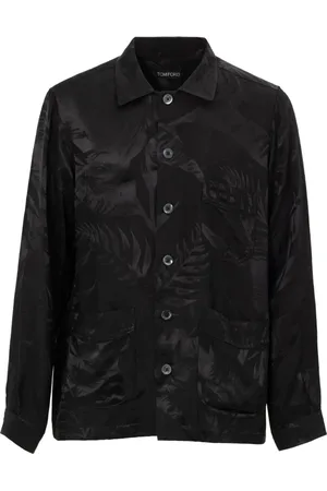 Tom Ford Herren, Shirts, Schwarzk, LGröße: