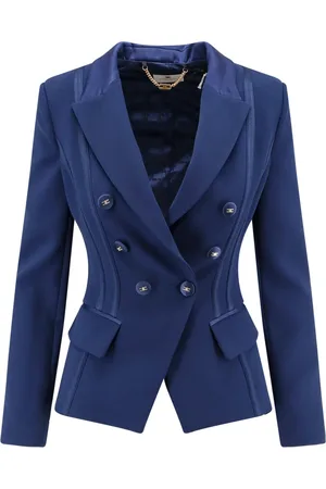 Elisabetta Franchi Damen, Jacken, Blau, XLGröße: