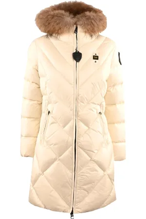 Blauer Damen, Mäntel, Weiß, 2XLGröße: