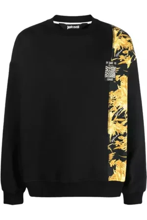 Roberto Cavalli Herren, Sweatshirts & Hoodies, Schwarzk, LGröße: