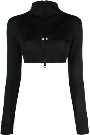 Courrèges Damen, Sweatshirts & Hoodies, Schwarzk, SGröße: