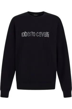 Roberto Cavalli Herren, Sweatshirts & Hoodies, Schwarzk, LGröße: