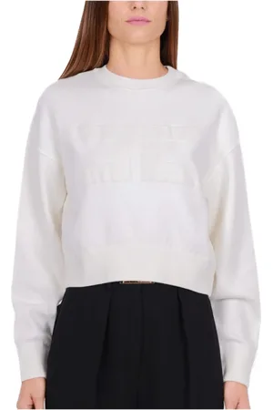 Elisabetta Franchi Damen, Sweatshirts & Hoodies, Weiß, SGröße: