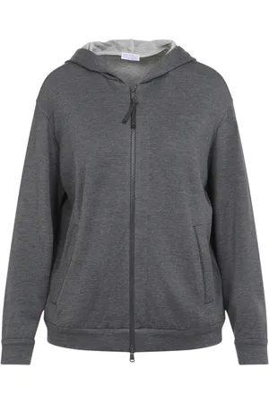Brunello Cucinelli Damen, Sweatshirts & Hoodies, Grau, MGröße: