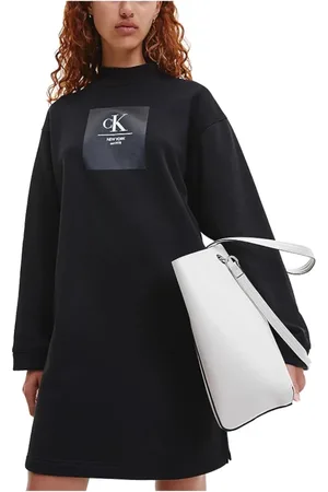 Calvin Klein Damen, Kleider, Schwarzk, SGröße:
