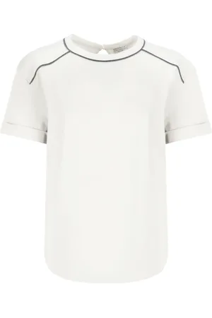 Brunello Cucinelli Damen, Oberteile, Weiß, MGröße: