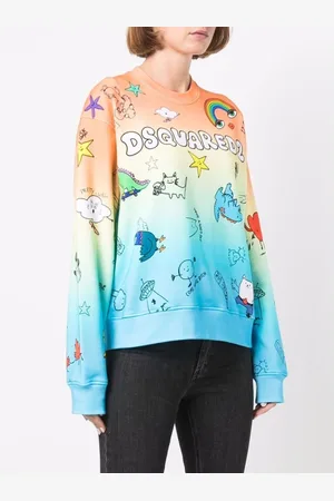 Dsquared2 Damen, Sweatshirts & Hoodies, Mehrfarbig, MGröße: