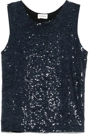 P.A.R.O.S.H. Damen, Oberteile, Blau, SGröße: