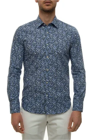 CANALI Herren, Shirts, Blau, 2XLGröße:
