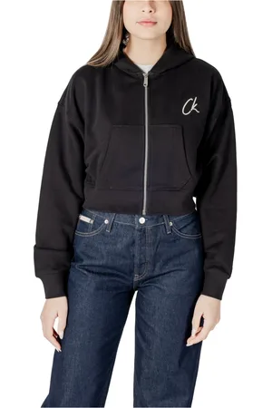 Calvin Klein Damen, Sweatshirts & Hoodies, Schwarzk, SGröße: