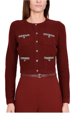 Elisabetta Franchi Damen, Strickwaren, Rot, LGröße: