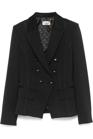 Elisabetta Franchi Damen, Jacken, Schwarzk, MGröße: