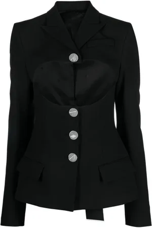 The Attico Damen, Jacken, Schwarzk, 2XSGröße: