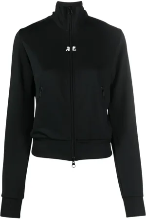Courrèges Damen, Sweatshirts & Hoodies, Schwarzk, LGröße: