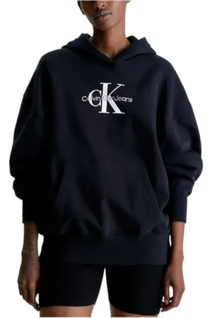 Calvin Klein Damen, Sweatshirts & Hoodies, Schwarzk, LGröße: